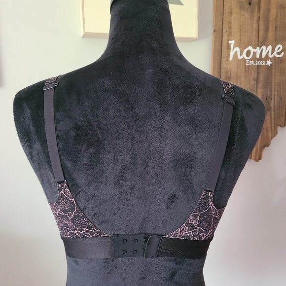 Lululemon Fine Form Bra Lacescape Spanish Rose Black Convertible Strap Women 32C - Picture 5 of 11